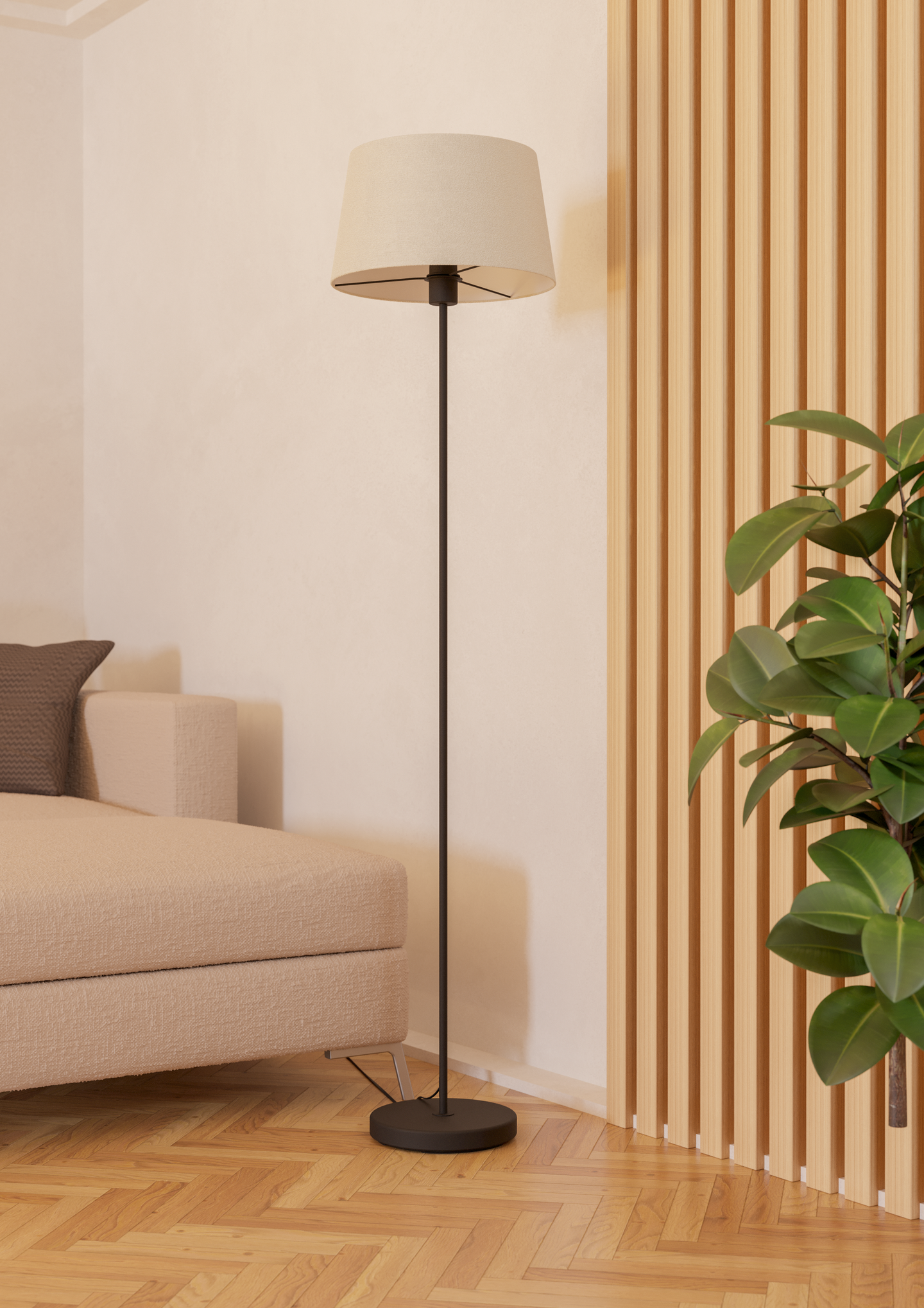 Lattiavalaisin EGLO Febres E27 musta/valkoinen