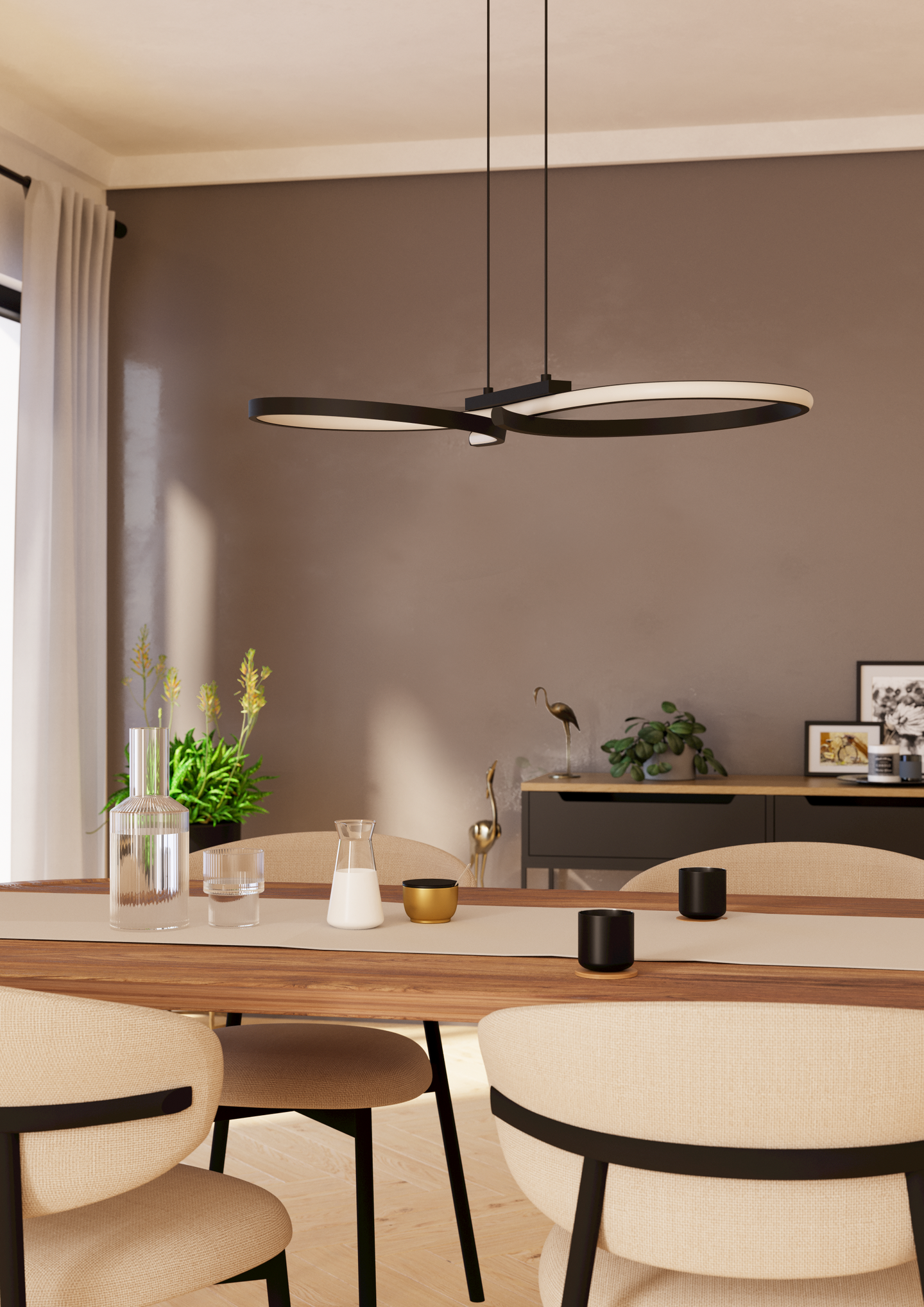 Riippuvalaisin EGLO Serpins led 21W musta/valkoinen