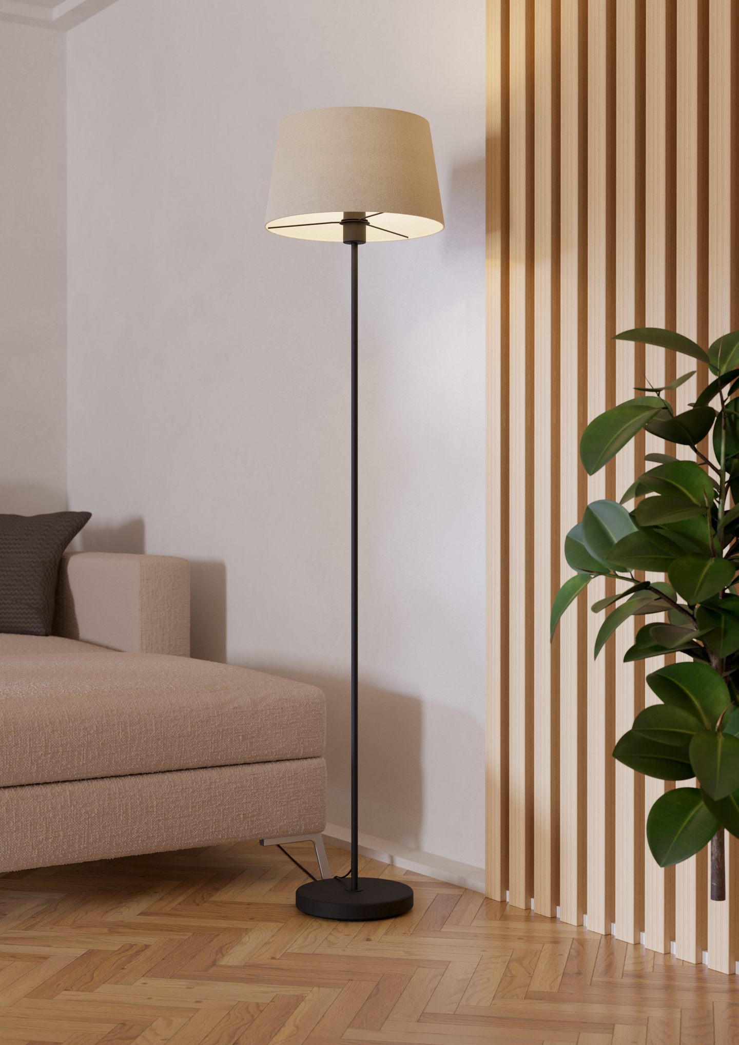 Lattiavalaisin EGLO Febres E27 musta/valkoinen