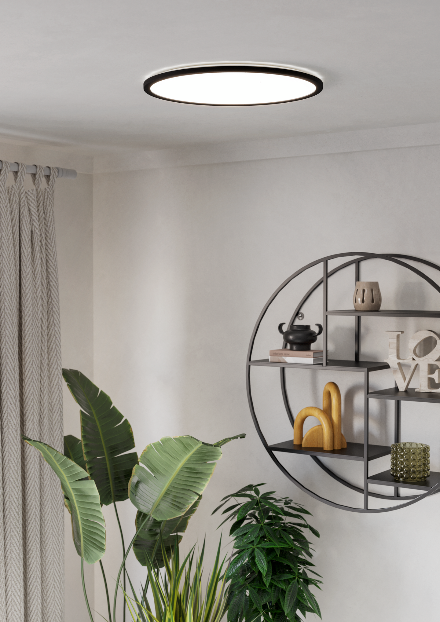 Kattovalaisin EGLO Rovito-R led 16,8W CCT 50cm musta