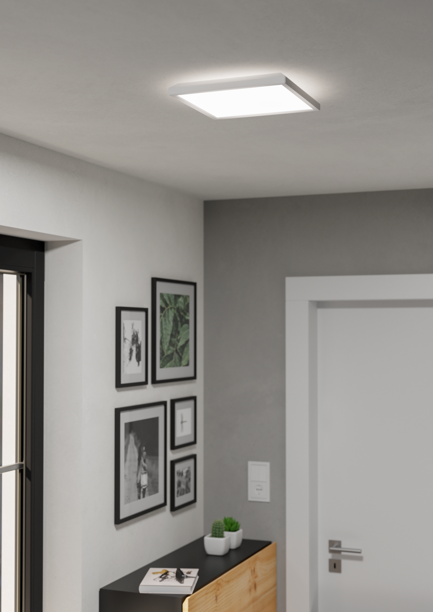 Kattovalaisin EGLO Rovito led 13,4W CCT 29x29cm valkoinen