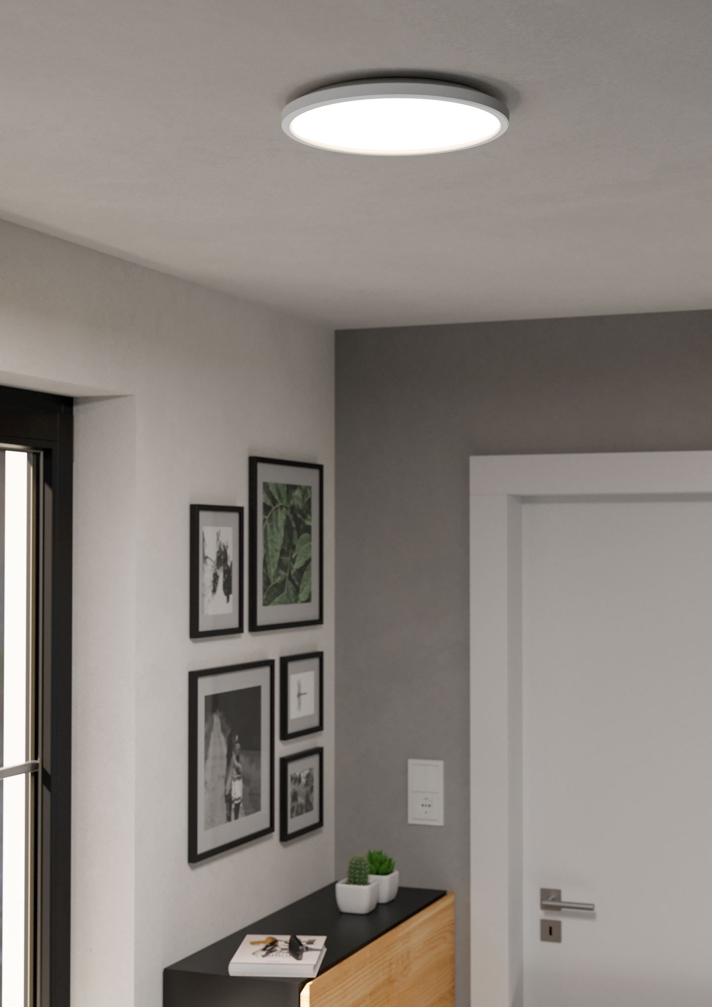 Kattovalaisin EGLO connect.z Rovito-z led 13,9W RGB CCT 30cm valkoinen