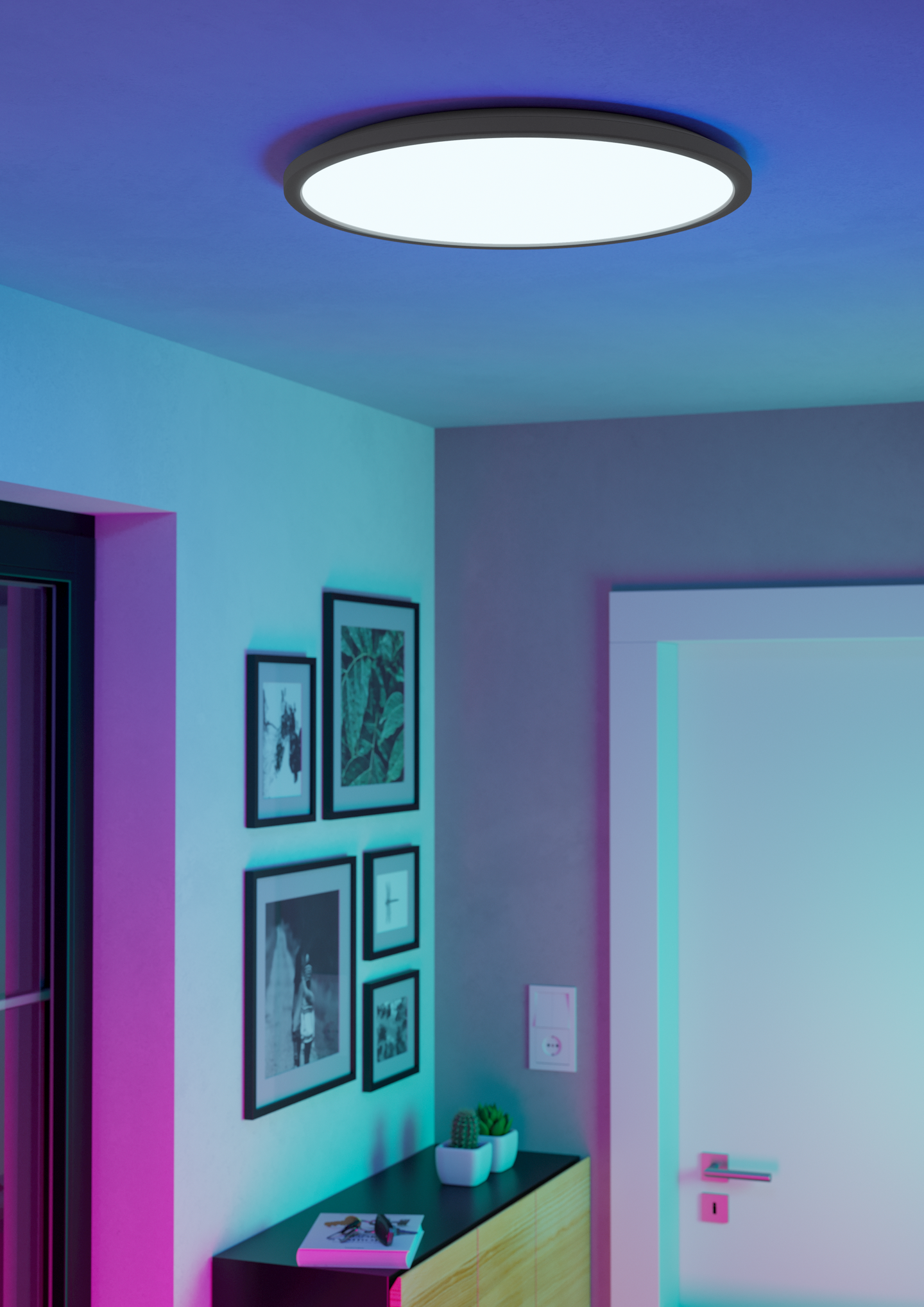 Kattovalaisin EGLO connect.z Rovito-z led 16,8W RGB CCT 50cm valkoinen