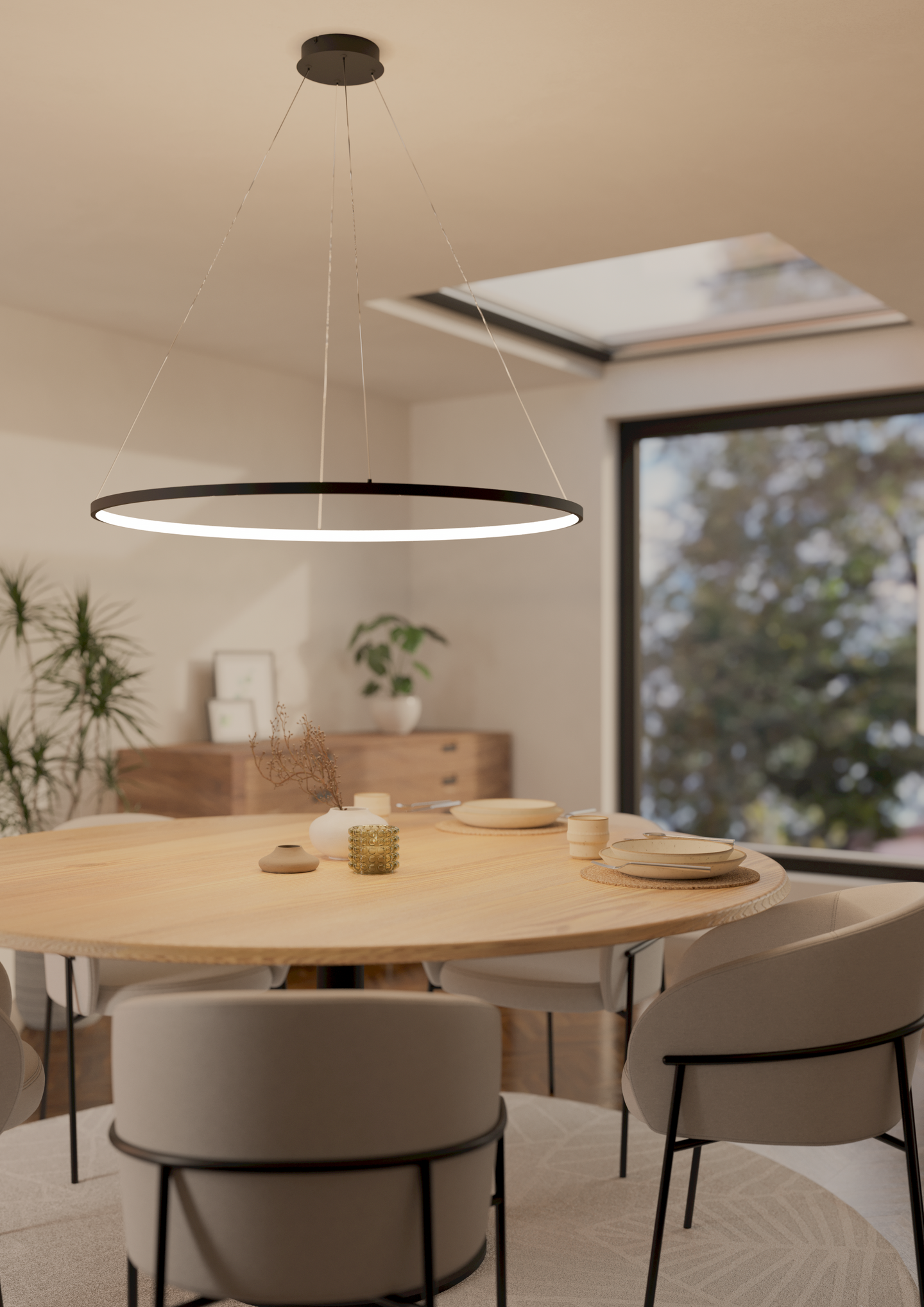 Riippuvalaisin EGLO Parruta led 40W CCT musta/valkoinen