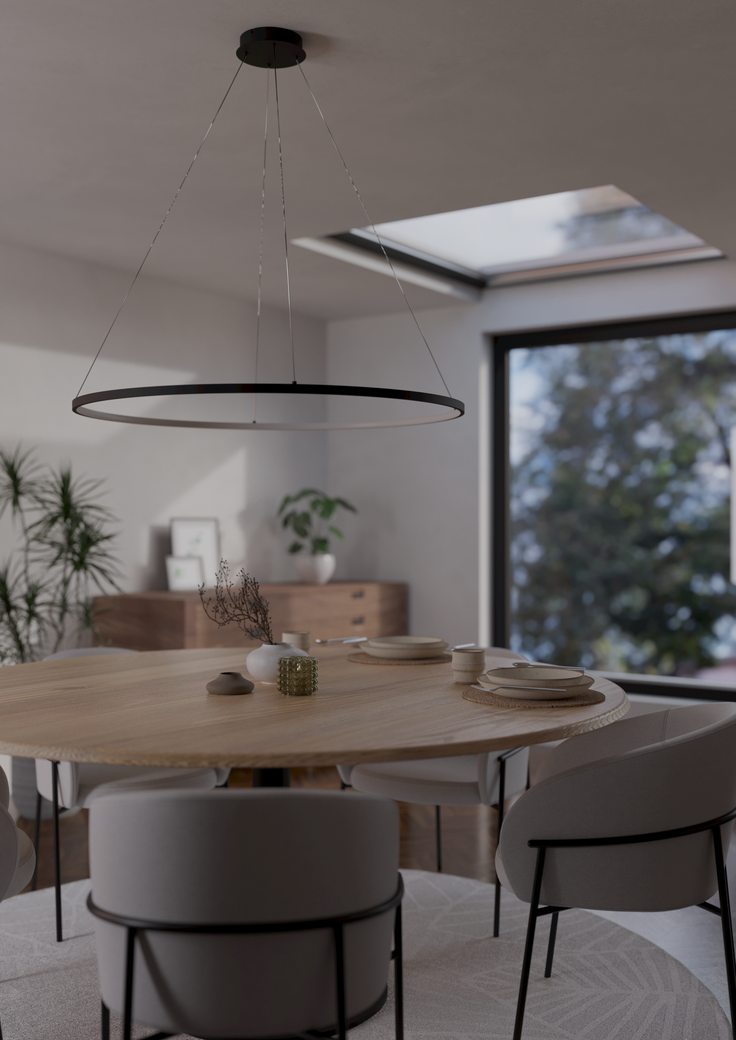 Riippuvalaisin EGLO Parruta led 40W CCT musta/valkoinen