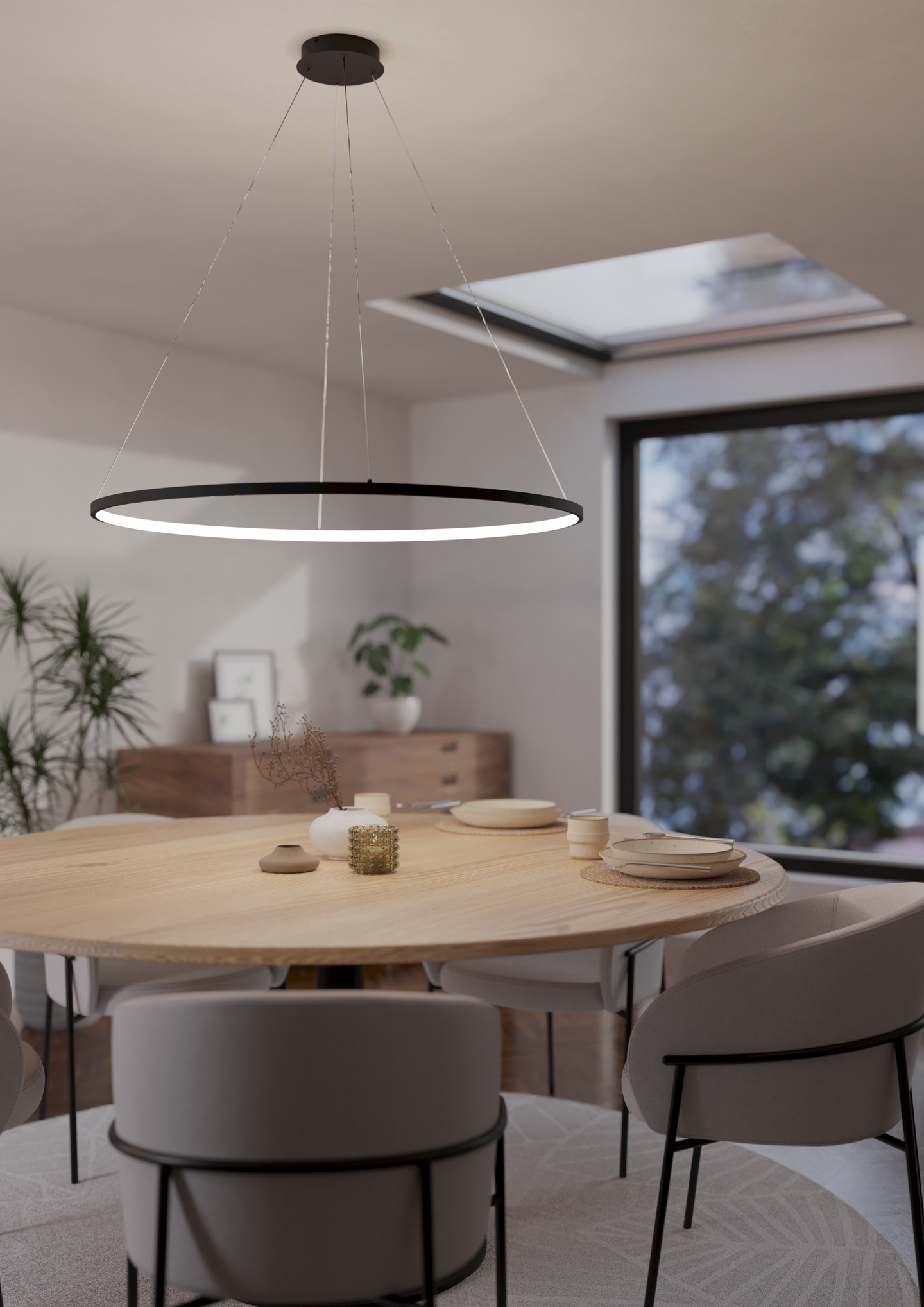 Riippuvalaisin EGLO Parruta led 40W CCT musta/valkoinen