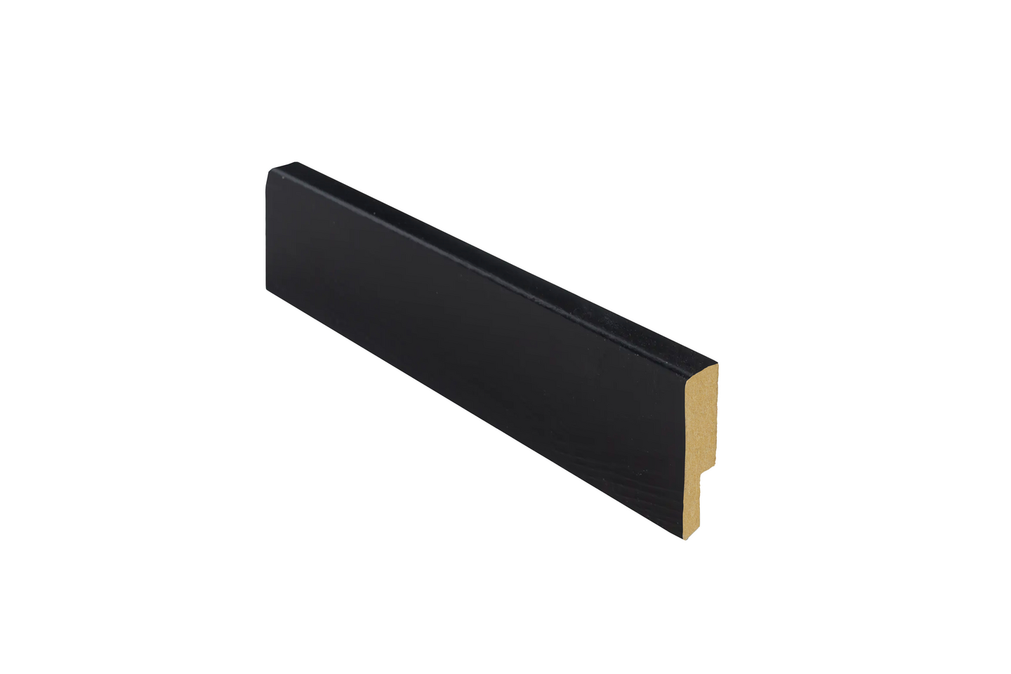 Jalkalista Cello 12x42x2440mm MDF musta R2 johtoura