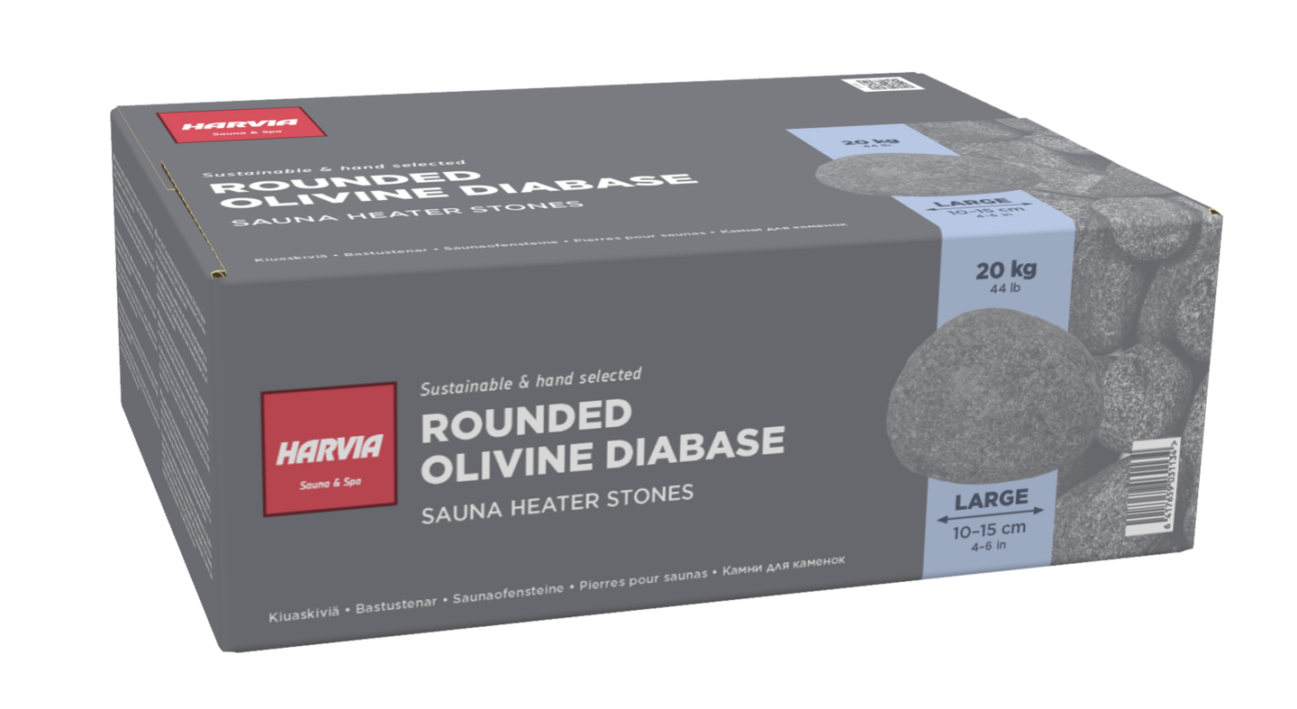 Kiuaskivi Harvia pyöristetty 10–15cm 20kg