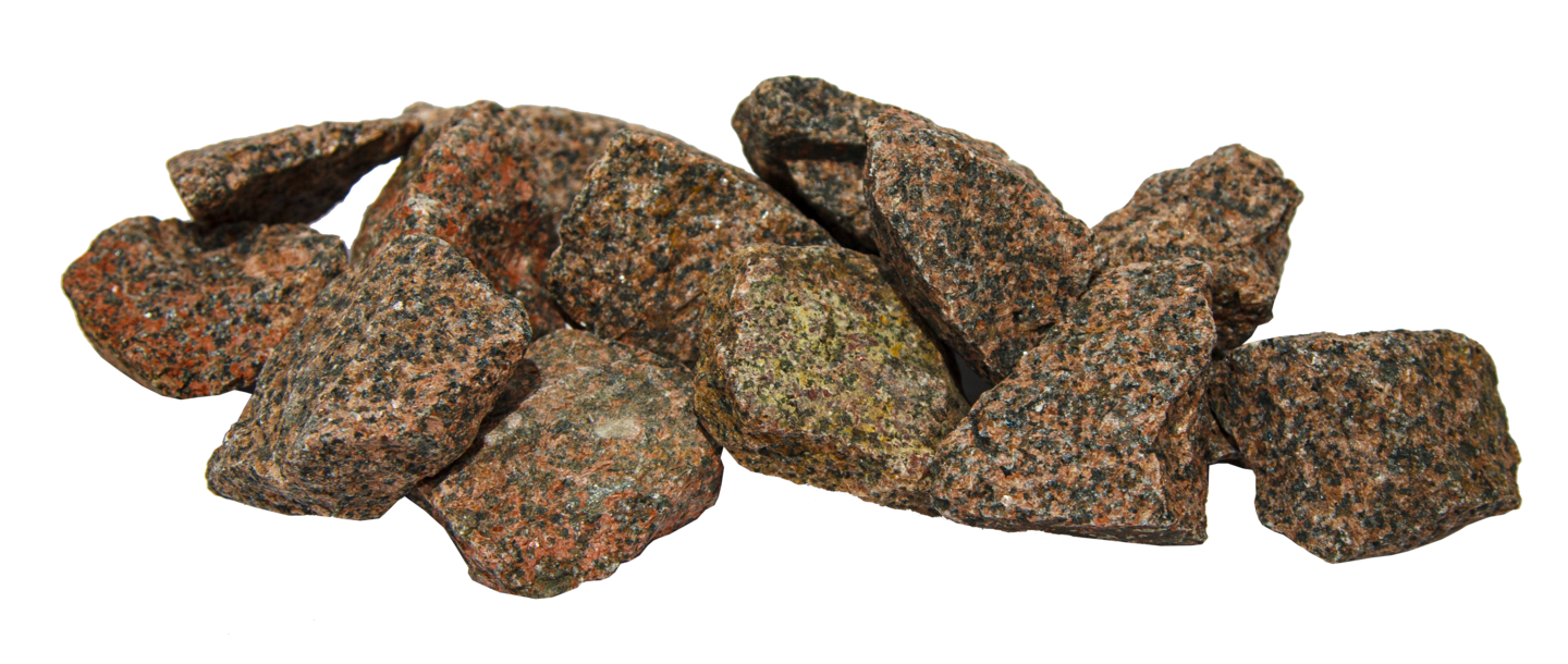 RED HARVIA GRANIT DEKORATIVA BASTUSTE (Ø5-10 CM, 10 KG)