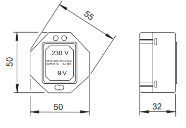 Muuntaja Oras 290007 9V