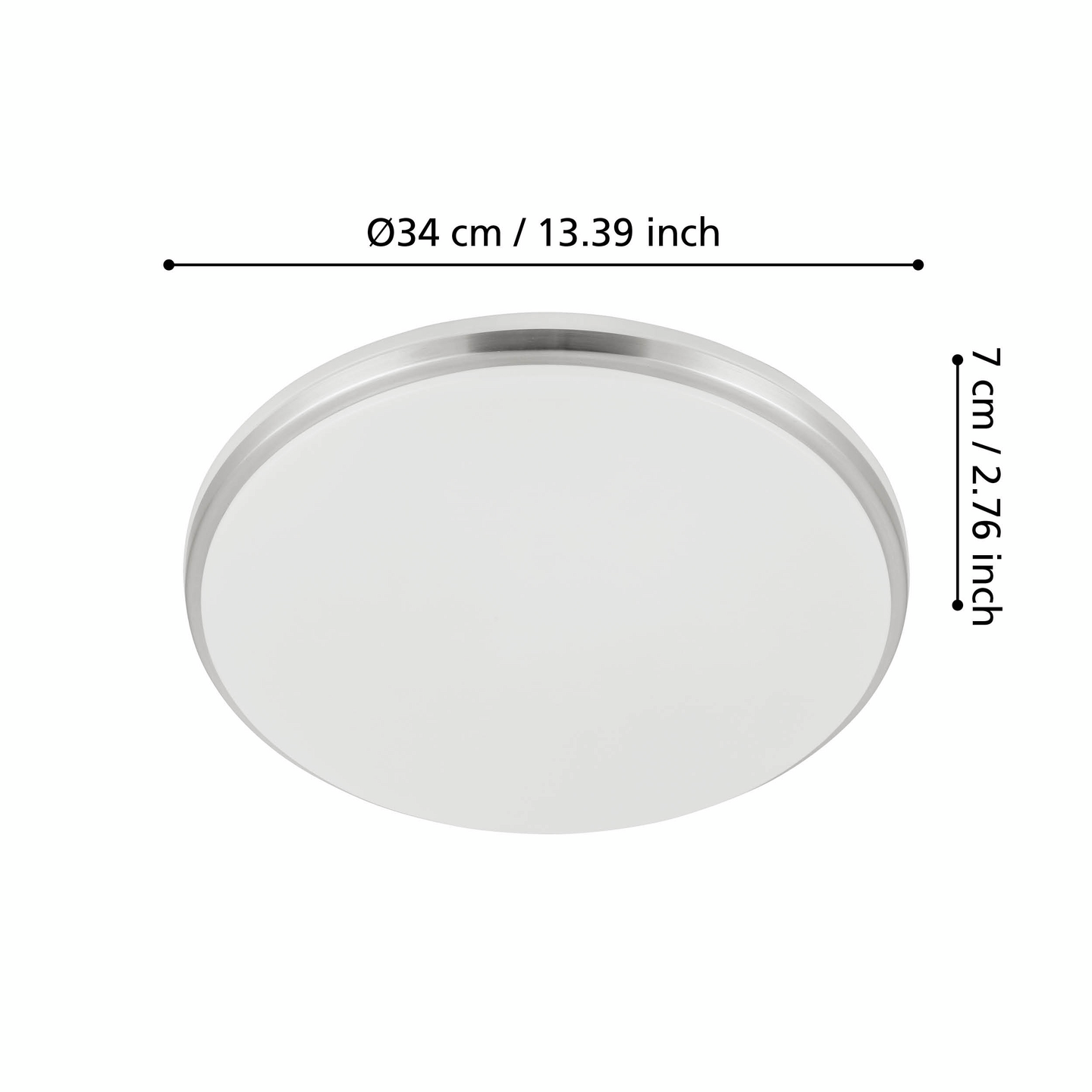 Kattovalaisin EGLO EXPERT Margidore 18W led CCT halk. 340mm valkoinen/nikkeli
