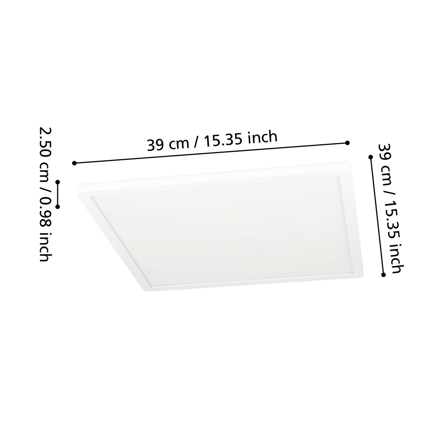 Kattovalaisin EGLO EXPERT Minerario 20,4W led 390x390mm valkoinen