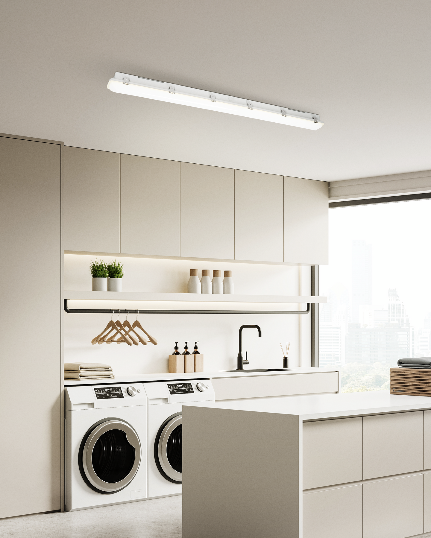 Yleisvalaisin EGLO EXPERT Prime 24W led 1190x85mm harmaa/valkoinen