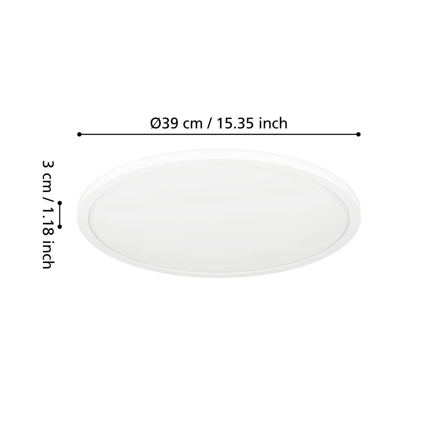 Kattovalaisin EGLO EXPERT Minerario 20,2W led halk. 390mm valkoinen