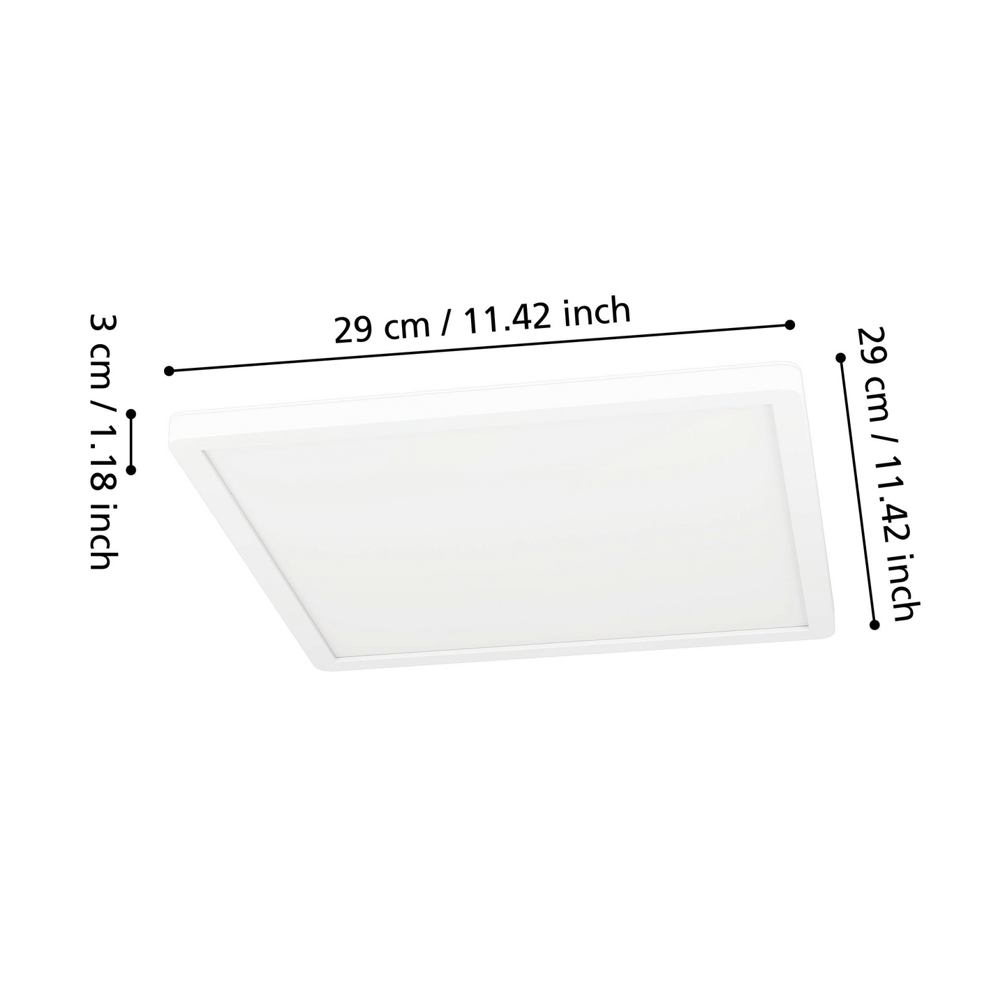 Kattovalaisin EGLO EXPERT Minerario 16,4W led 290x290mm valkoinen