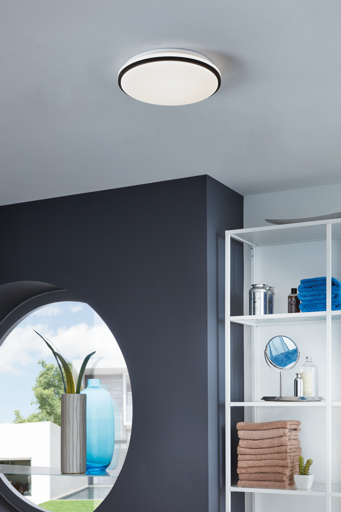 Kattovalaisin EGLO EXPERT Margidore 18W led CCT halk. 340mm valkoinen/musta