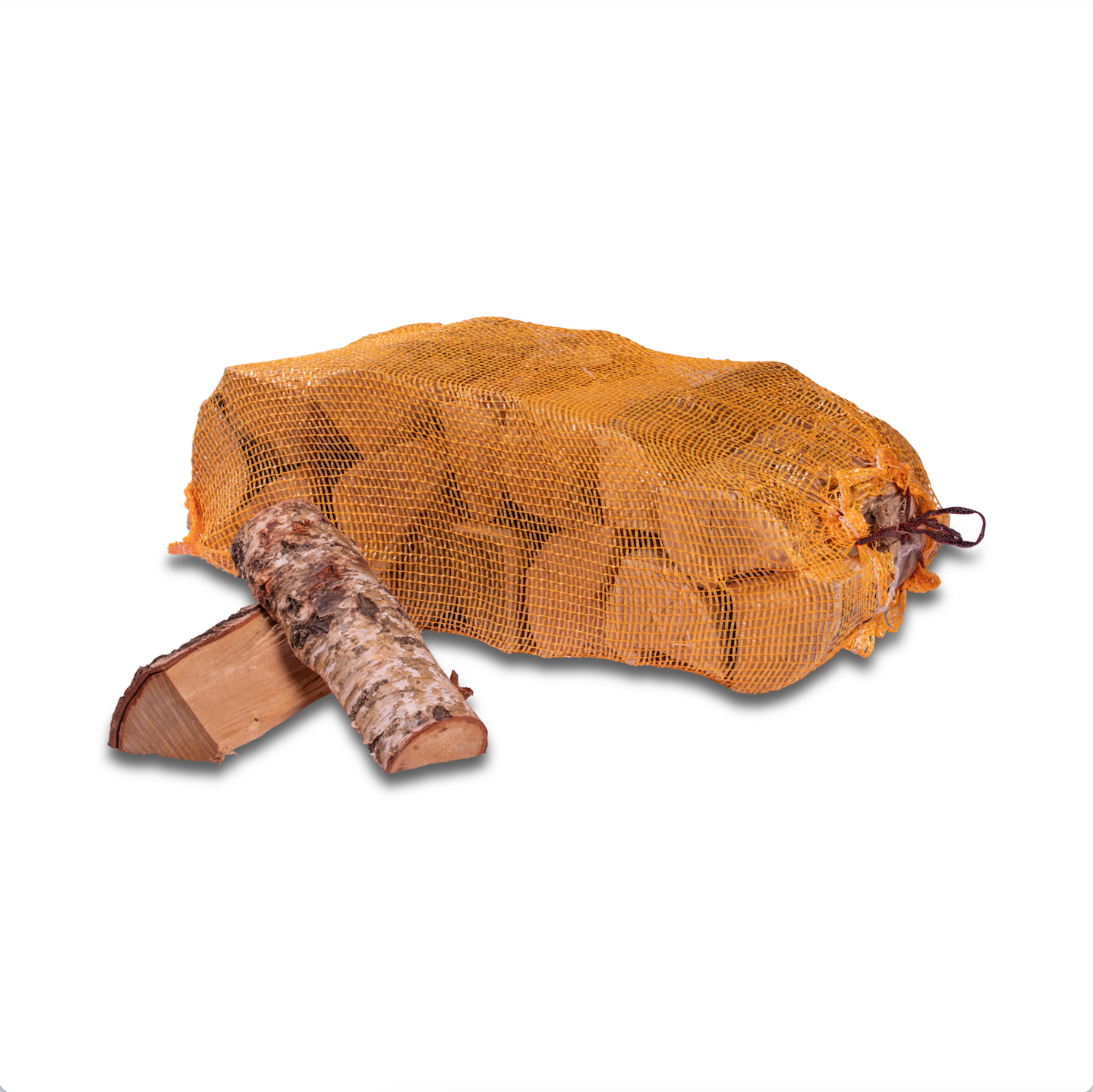 Koivuklapi RaWood Export 40l verkkosäkissä