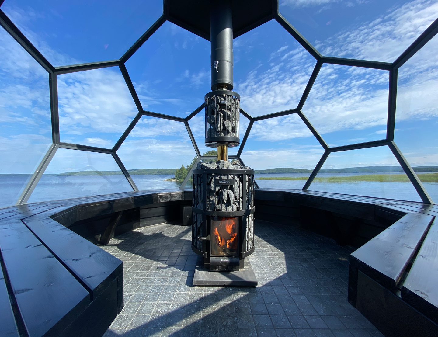 STÅLSKORSTENSPAKET WHP1500M SVART HARVIA ( 2-Kolli )