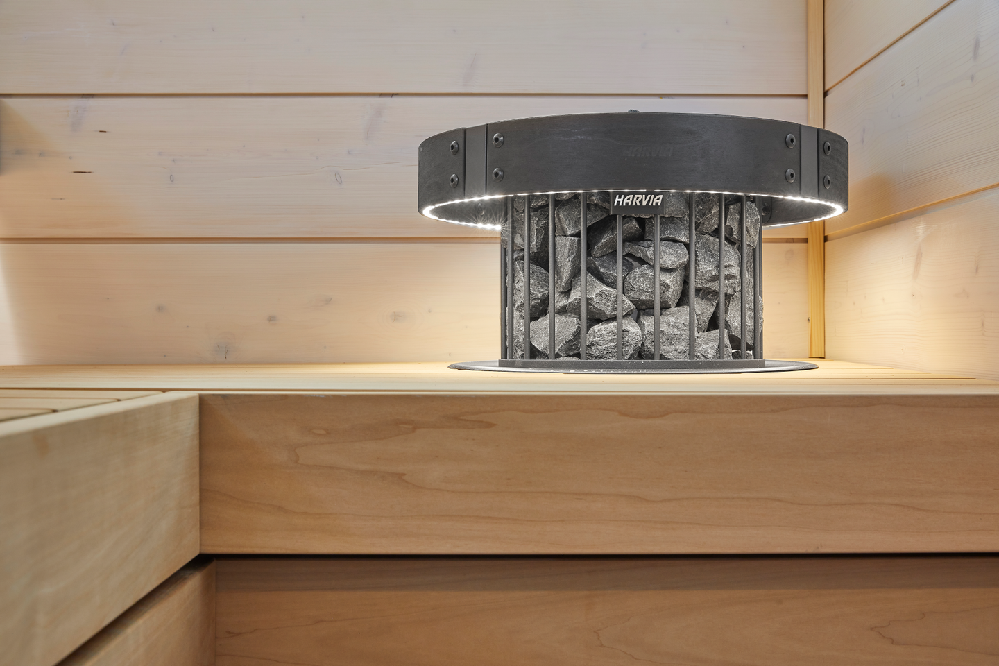 Valaistu suojakaide Harvia Legend HPO3L musta 