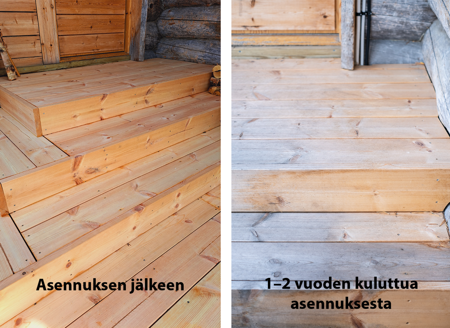 Terassilauta Pölkky 28x145x4500 mänty sydänpuu