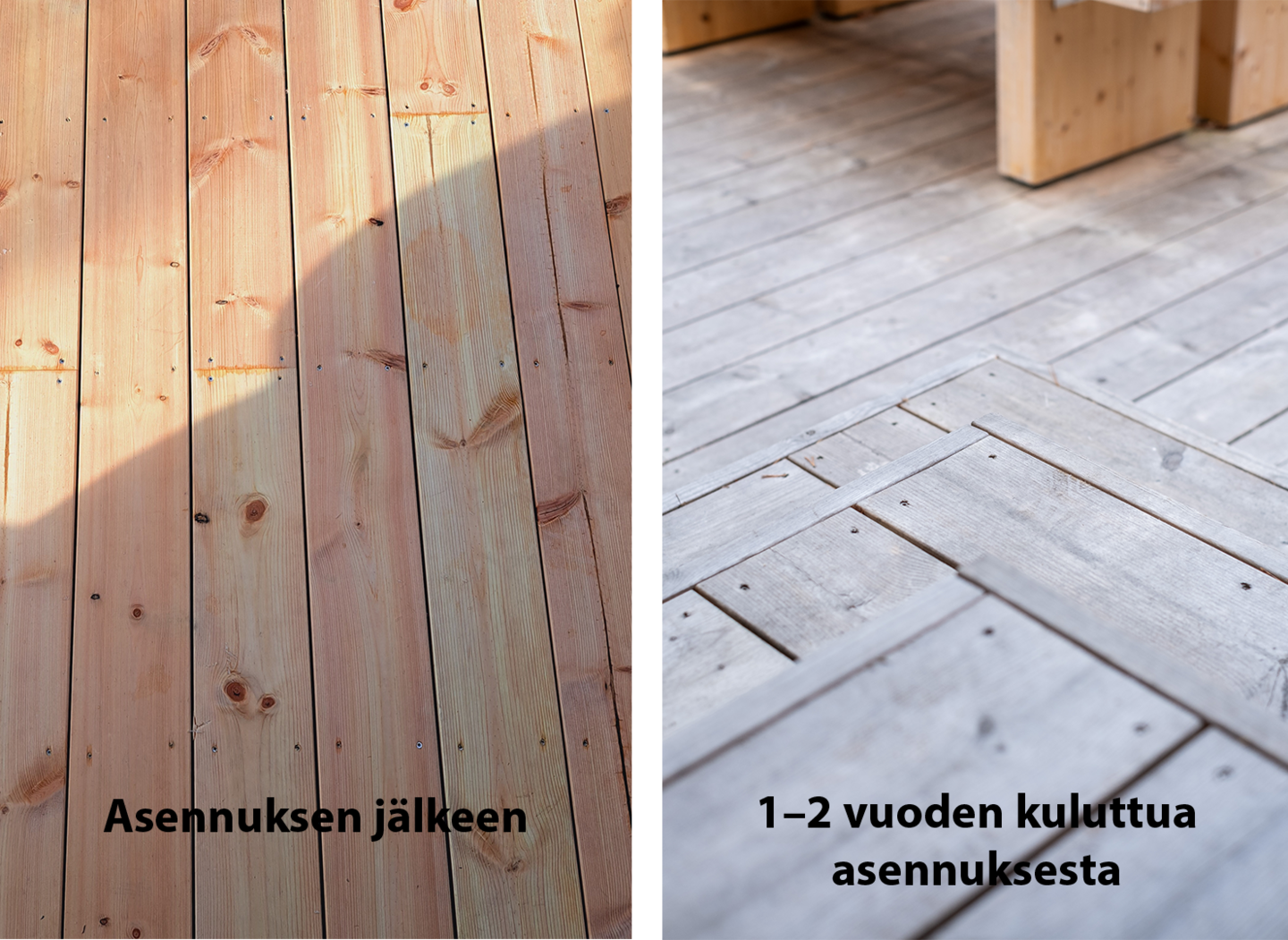 Terassilauta Pölkky 28x145x4500 mänty sydänpuu