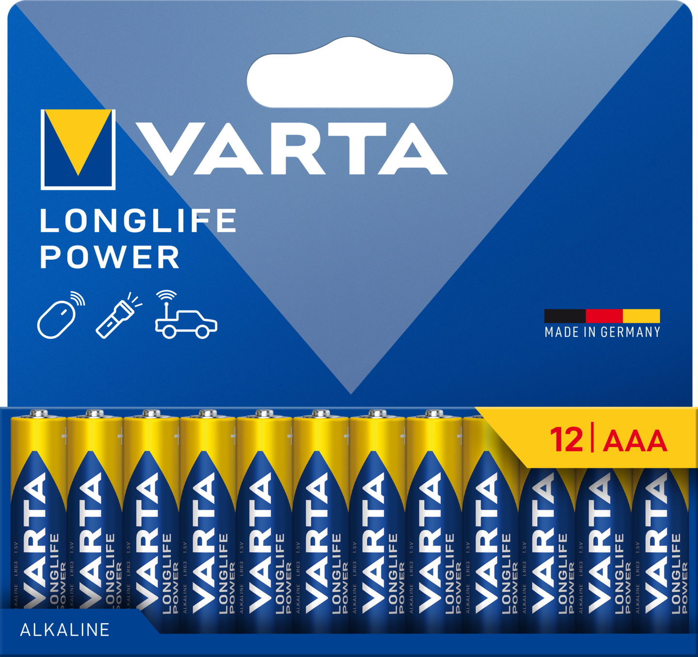 Alkaliparisto VARTA Longlife Power AAA 12 kpl
