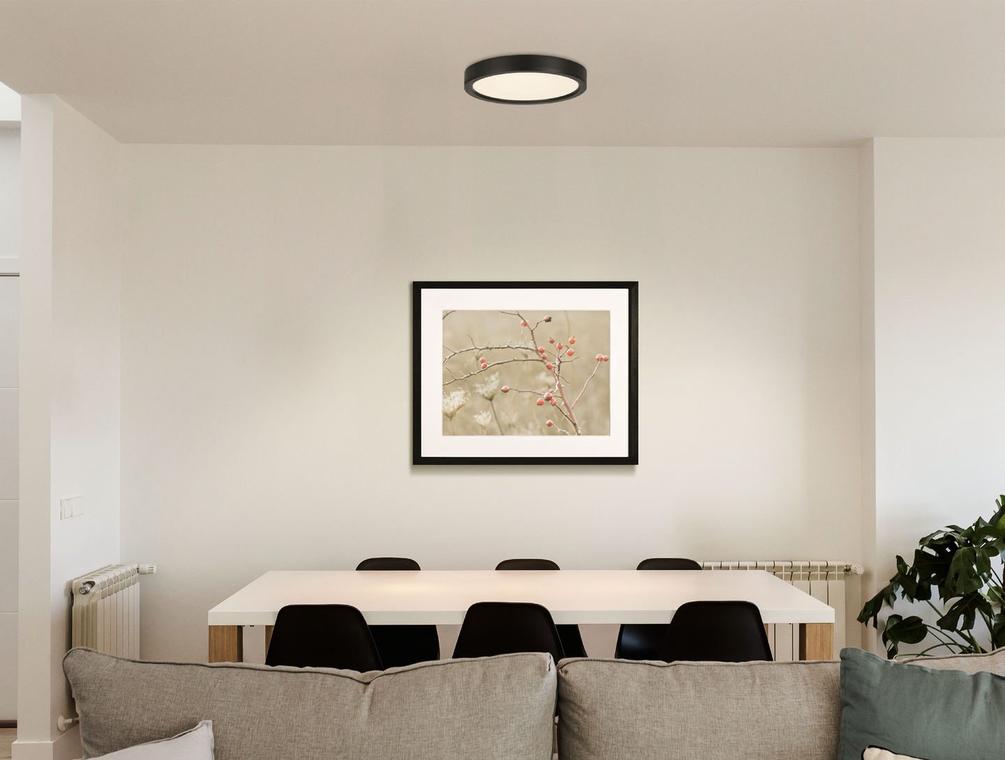 Kattovalaisin EGLO Idun-e 28,5cm 17W led 4000K 2000lm musta