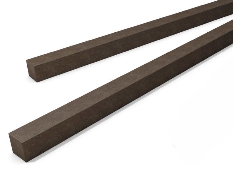 Reunuspuu Kompan kierrätysmuovi 250x90 ruskea