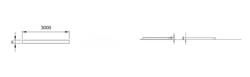 Reunuspuu Kompan kierrätysmuovi 250x90 ruskea