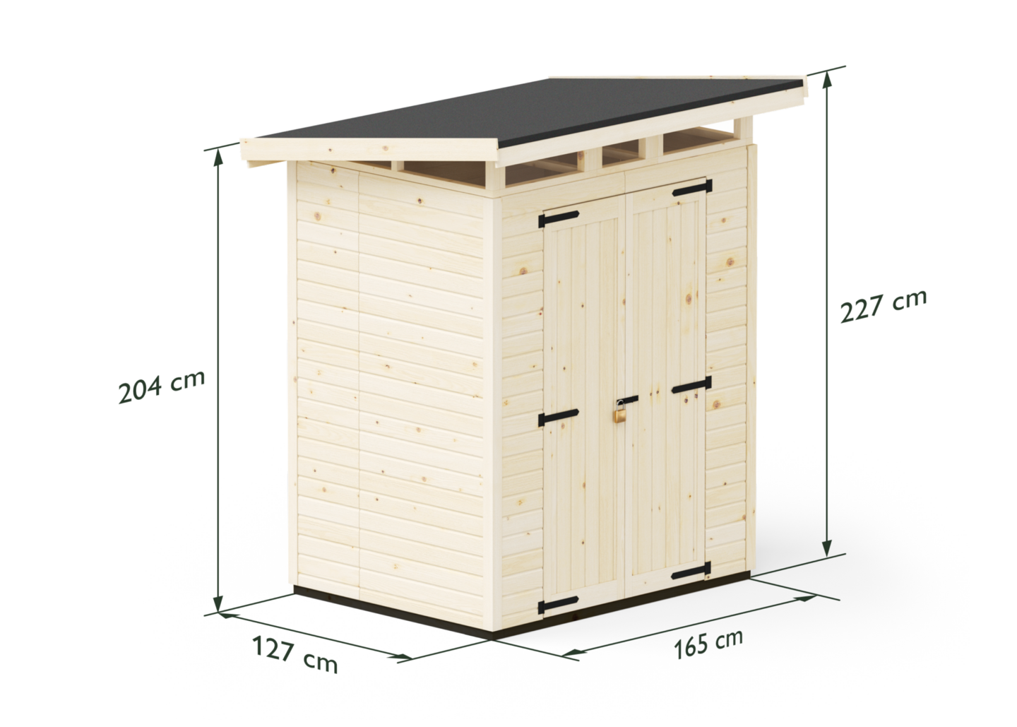 PUUTARHAVAJA STRONGBOX M, 163x127 natural