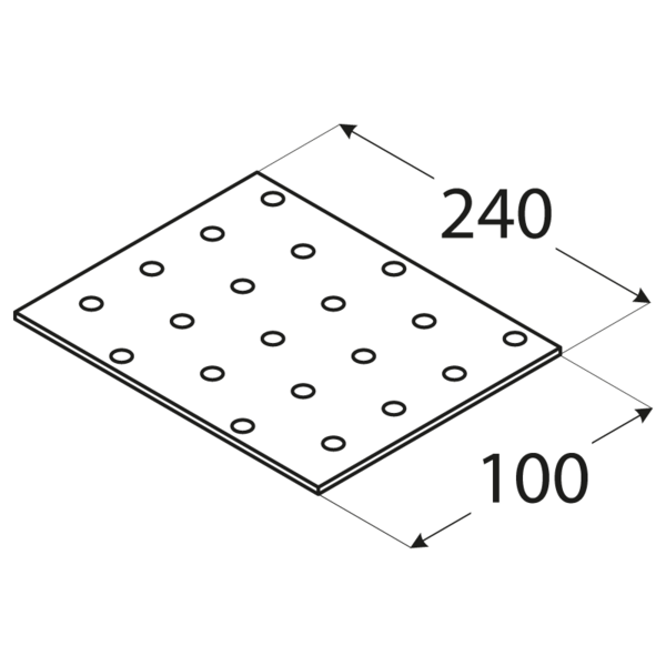 Naulauslevy PROF 240x100x2mm