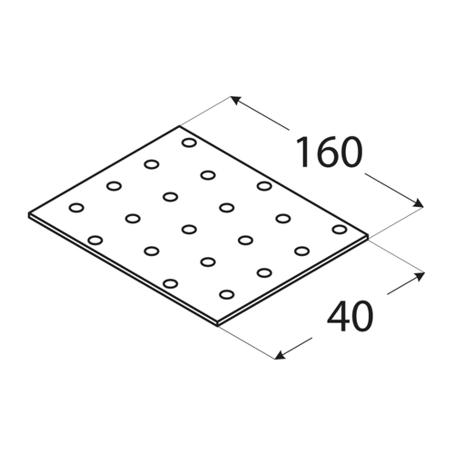 Naulauslevy PROF 160x40x2mm