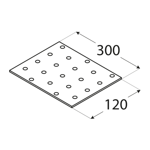 Naulauslevy PROF 300x120x2mm
