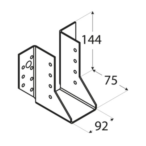Palkkikenkä PROF 92x144x75x2mm Ulko