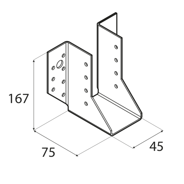 Palkkikenkä PROF 45x167x75x2mm Ulko