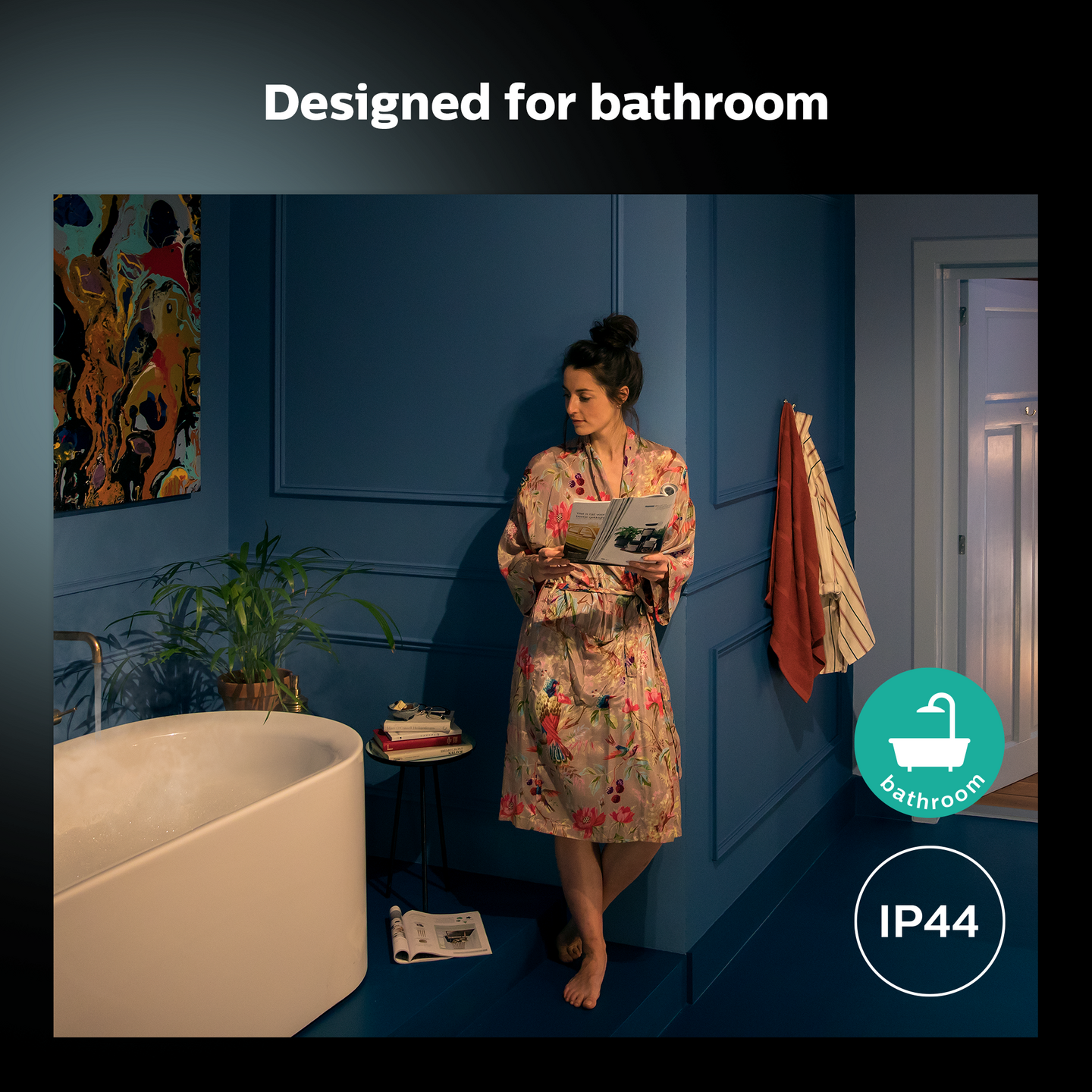 Uppospotti Philips Hue Bathroom Adore 1x4.2 W 400l 2200-6500K Kromi