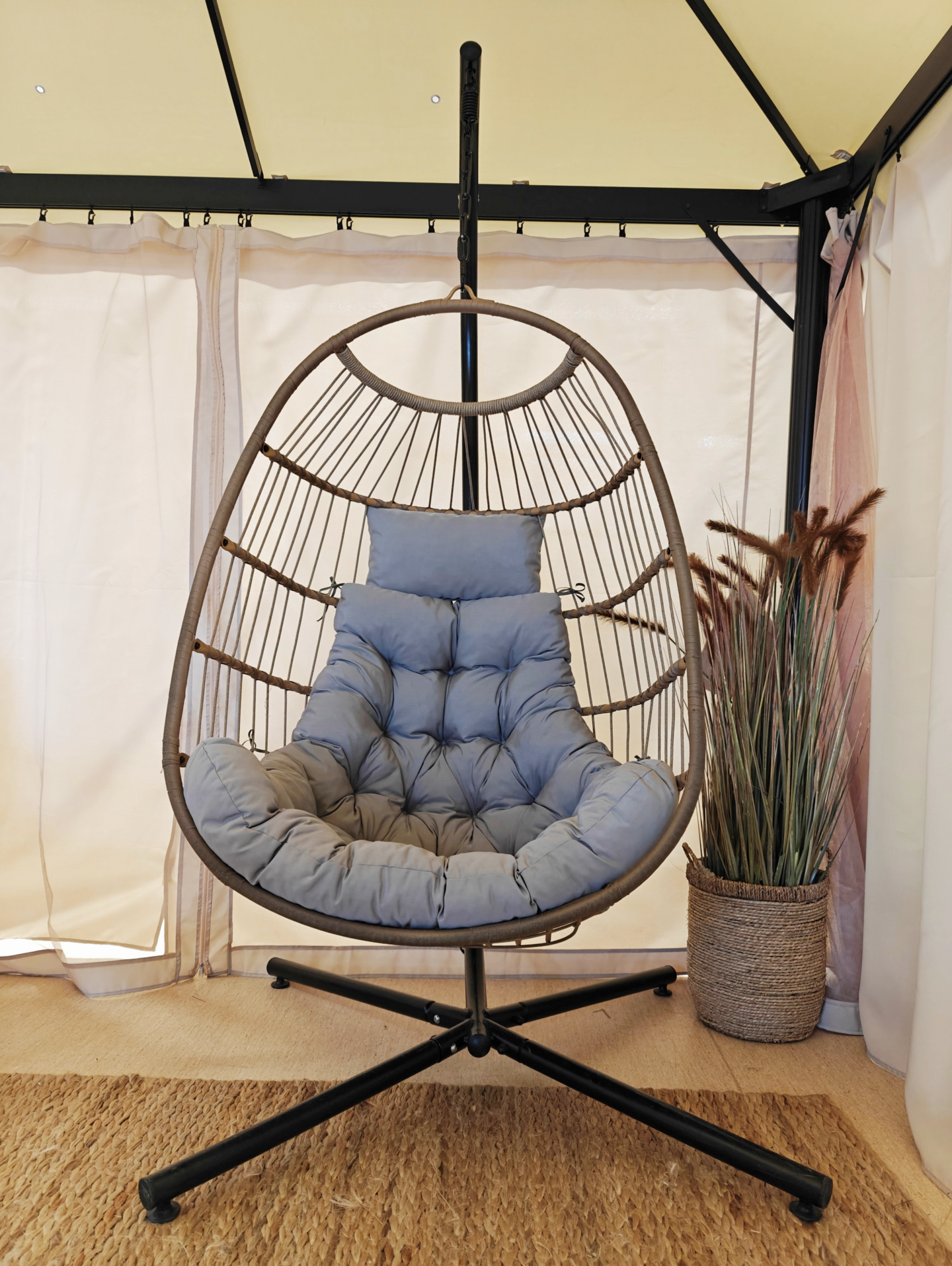 Riipputuolin pehmuste Cello harmaa 100/50x120x8 cm