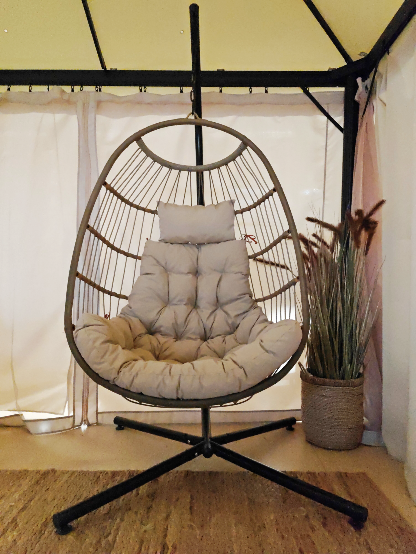 Riipputuolin pehmuste Cello beige 100/50x120x8 cm