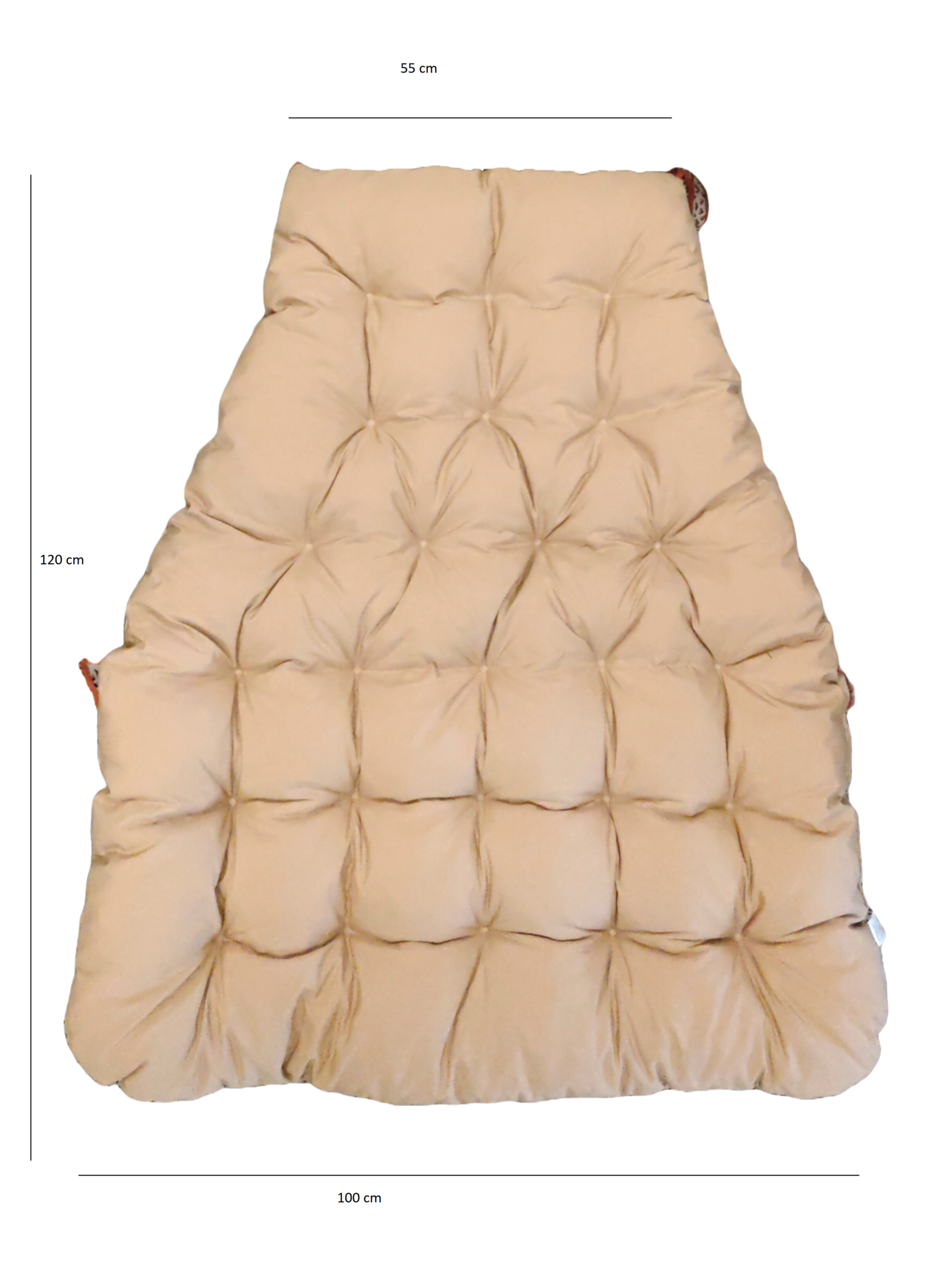 Riipputuolin pehmuste Cello beige 100/50x120x8 cm