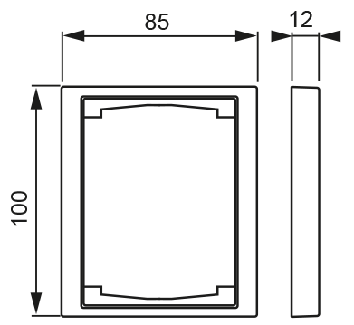 Peitelevy ABB Impressivo 1-osainen 1721F100-885P 100mm