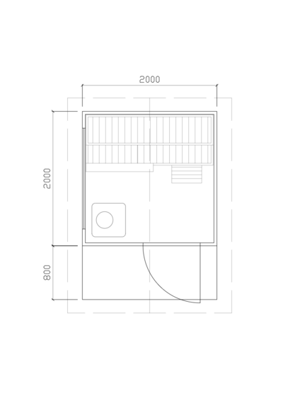 Pihasauna + terassi Lillevilla Niinivesi 4,0m²