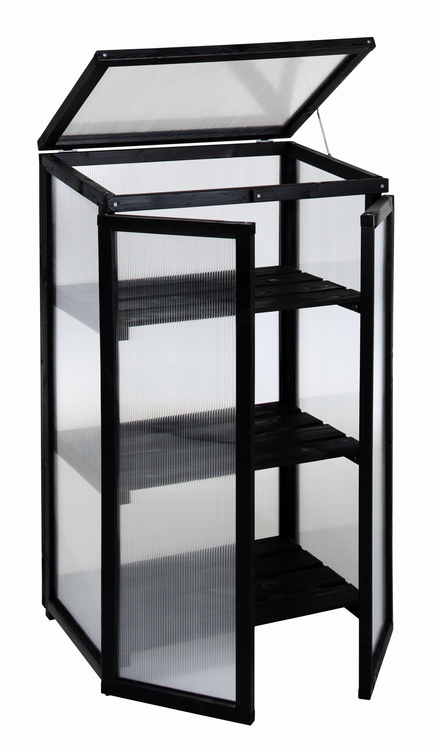 Parvekekasvihuone Cello 122x68cm musta