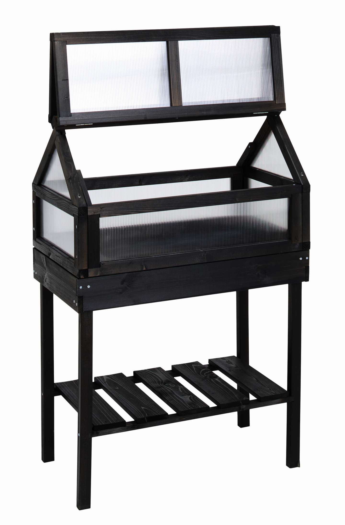 Viljelylaatikko jalallinen Cello 72x50cm musta