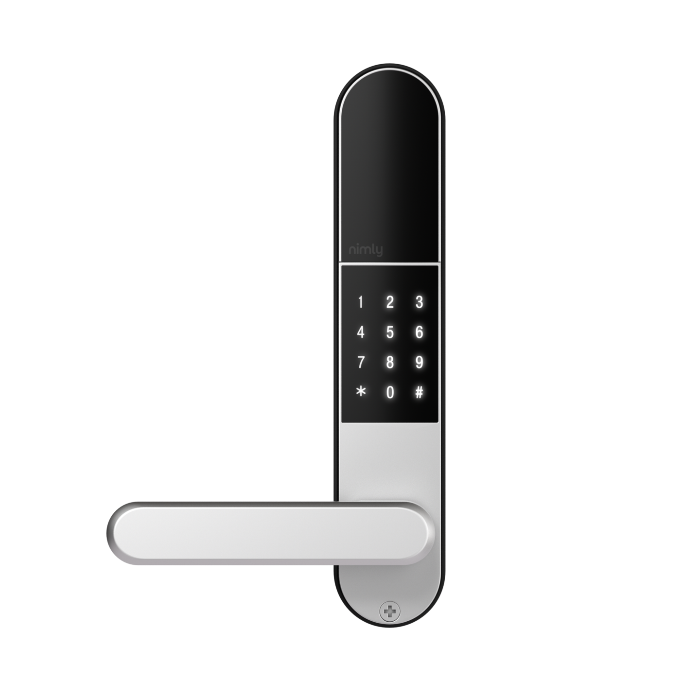 KODLÅS NIMLY TOUCH PRO TOUCHKNAPPAR RFID FINGERAVTRYCK SILVER