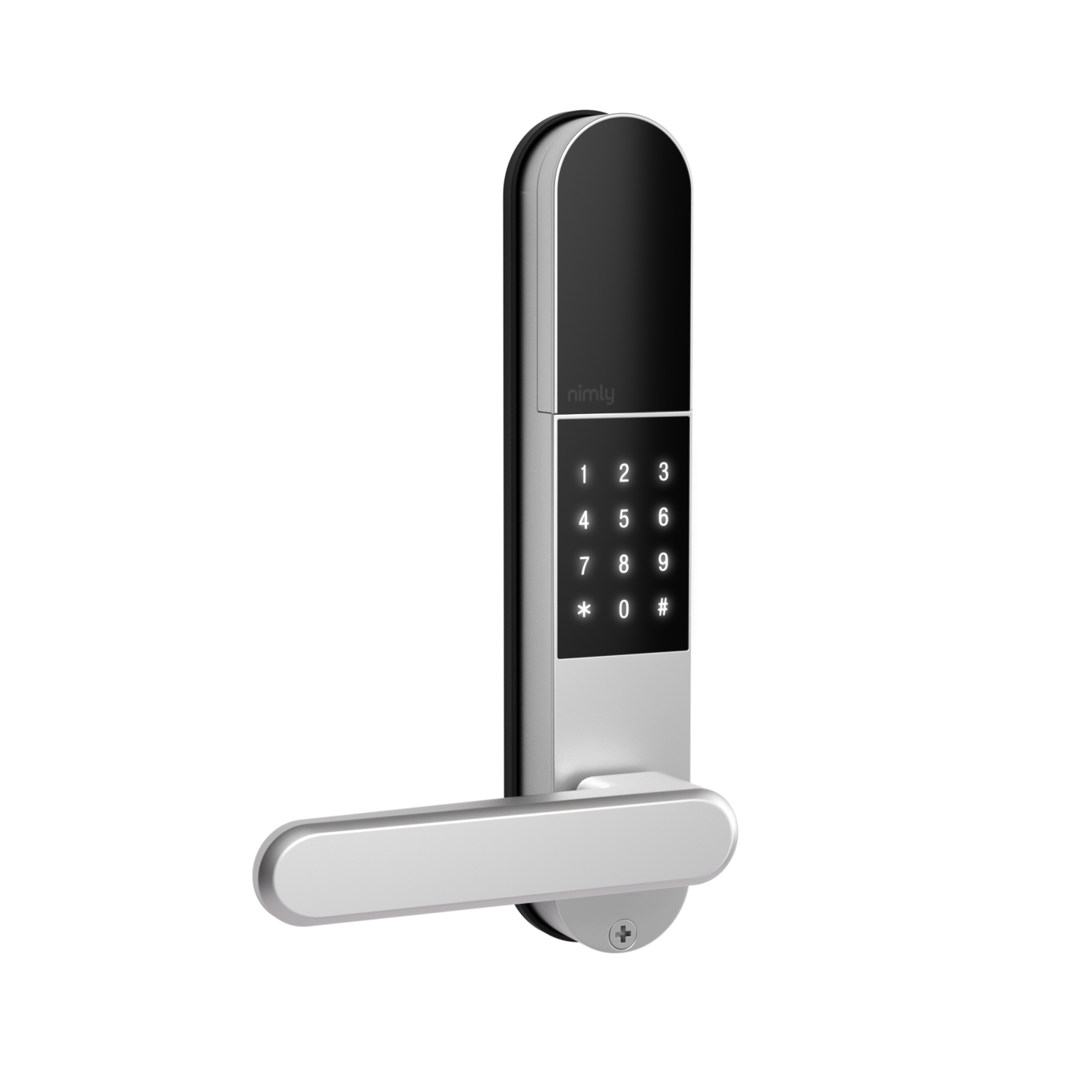 KODLÅS NIMLY TOUCH PRO TOUCHKNAPPAR RFID FINGERAVTRYCK SILVER