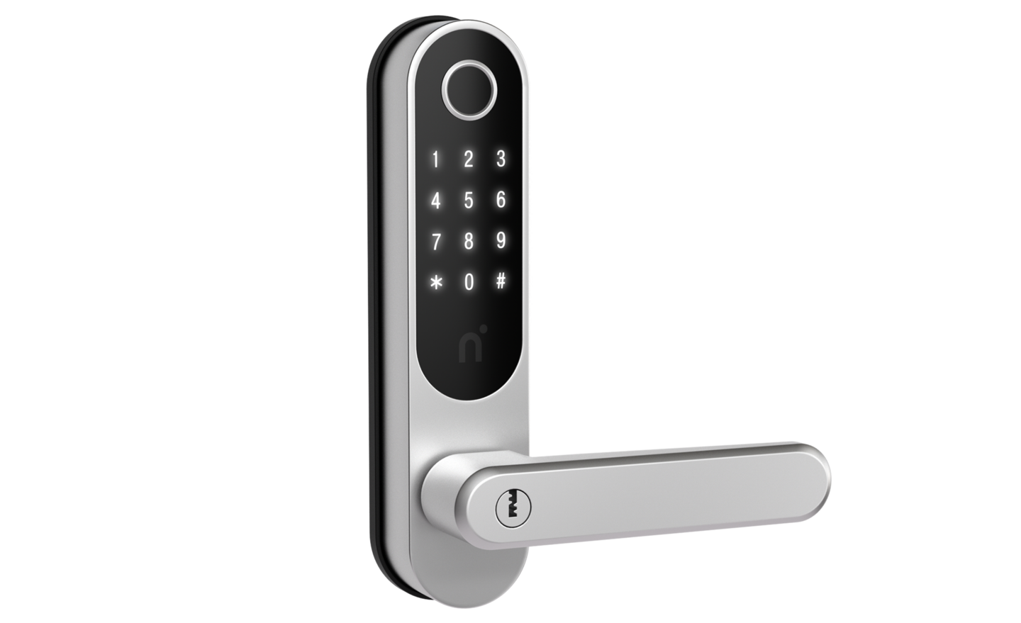 KODLÅS NIMLY TOUCH PRO TOUCHKNAPPAR RFID FINGERAVTRYCK SILVER