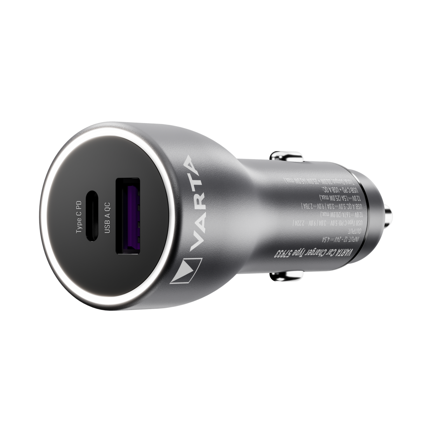 Autolaturi VARTA Car Charger USB-A JA USB-C
