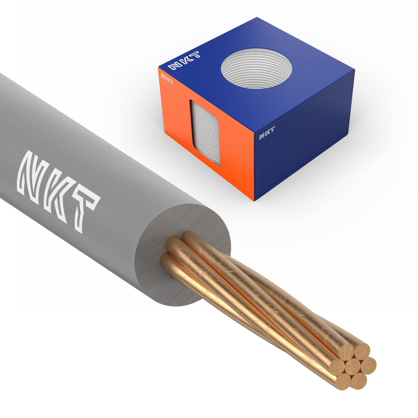 INSTALLATIONSKABEL NKT 2,5 GRÅ FQ XTRA DCA R100