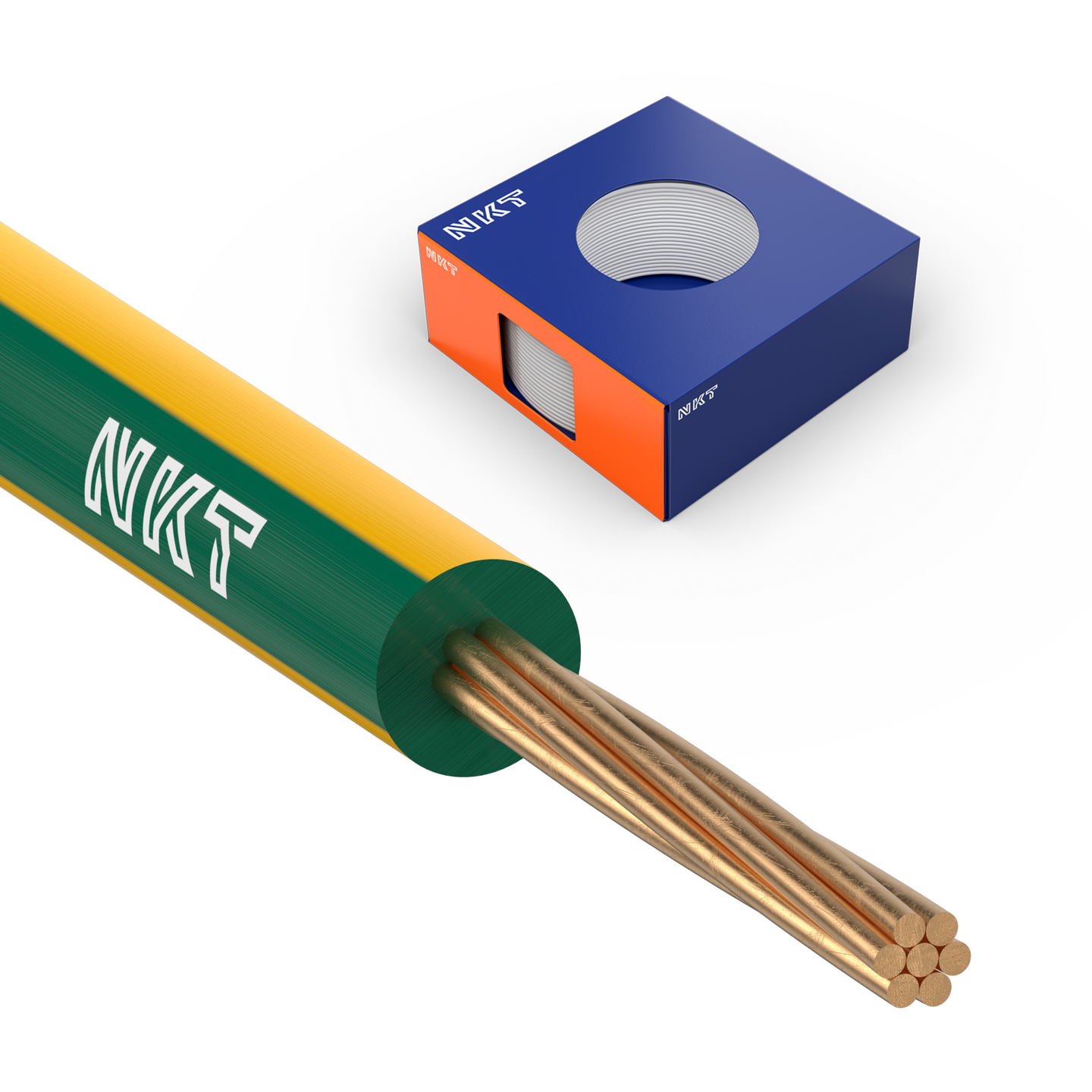 INSTALLATIONSKABEL NKT 1,5 GRÖNGUL FQ XTRA DCA R100