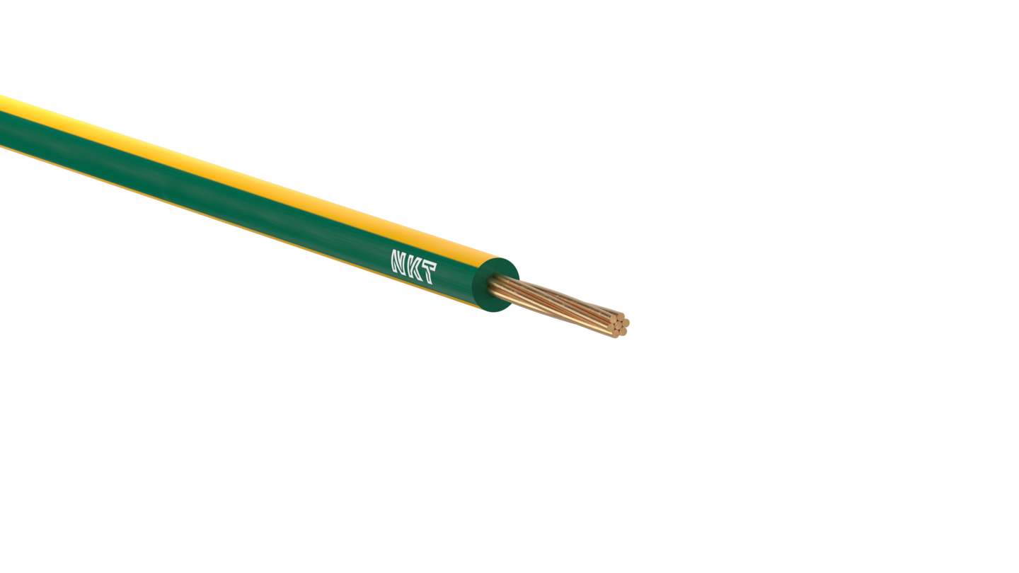 INSTALLATIONSKABEL NKT 1,5 GRÖNGUL FQ XTRA DCA R100